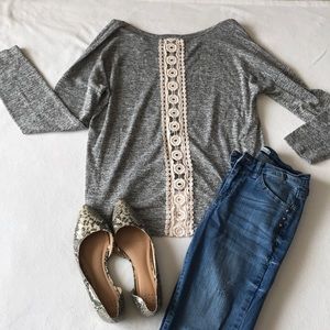 Forever 21 Crochet Detailed Shirt